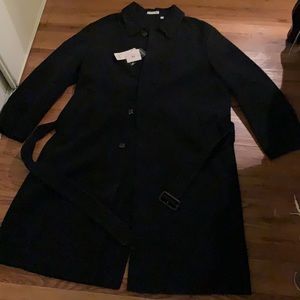 Long Navy Trench Coat